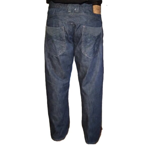 Men's Akoo Blue Denim Relaxed Fit Jeans  - Waist 40 - Picture 3 of 10